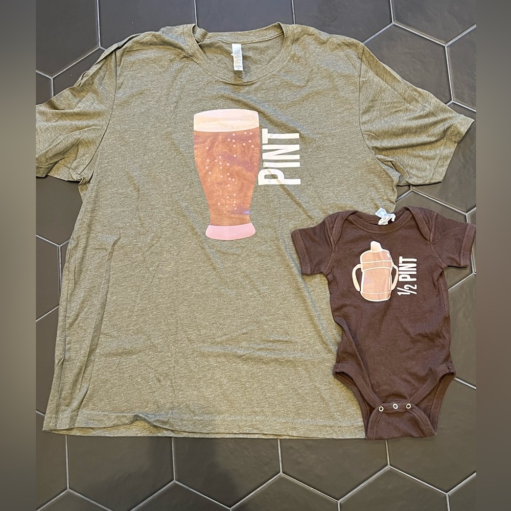 Father’s Day Matching Pint Beer Shirt Onesie